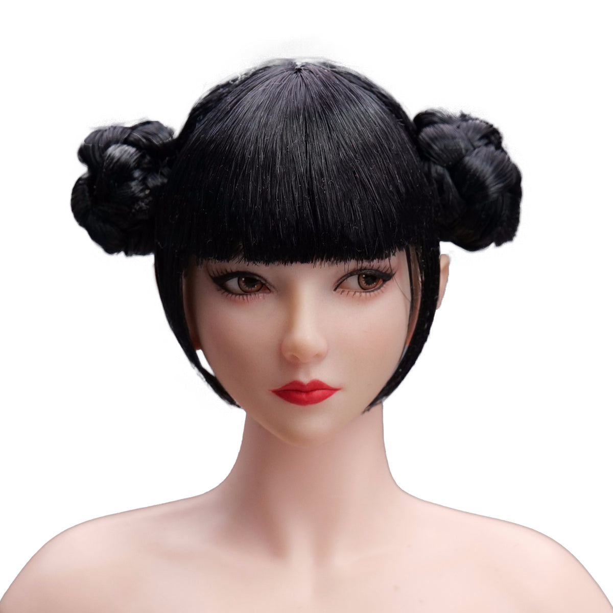 YMTOYS 1/6 Scale Figure Head Sculpt: Asian Female Head Sculpt - Young Koi, Movable Eyes, 12-inch Miniature