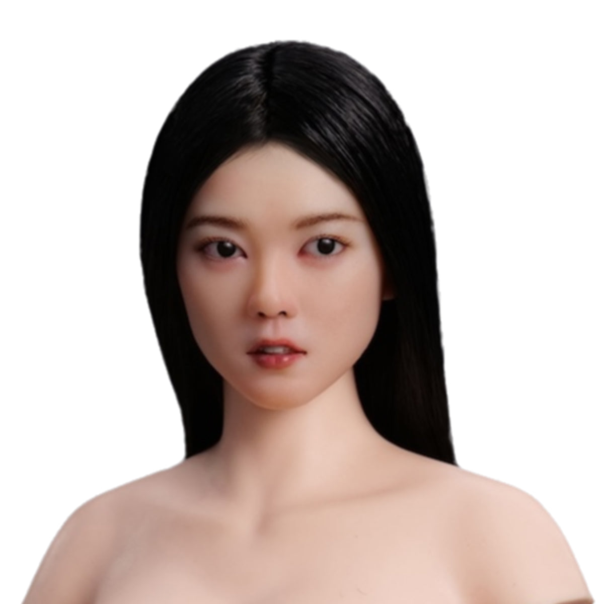 YMTOYS, Movable Eyes Asian Female Head Sculpt Wheat, For 12 Inches Figure