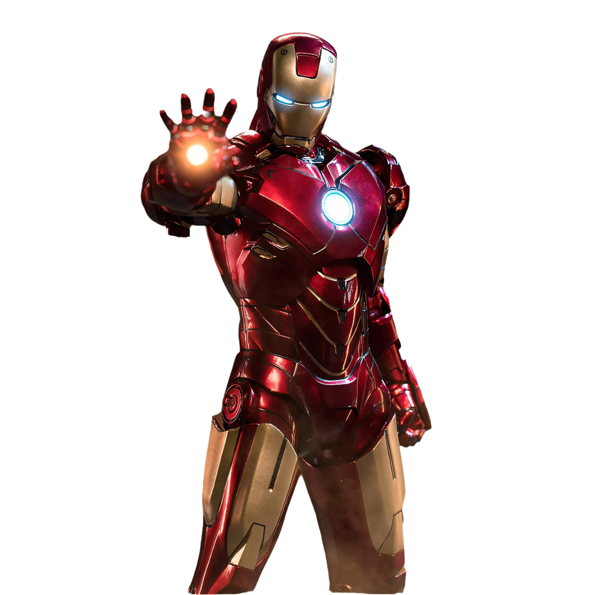 Figura de acción coleccionable de la serie aniversario de ZD Toys: Iron Man MK4, edición iluminada, altura 18 cm (miniatura)