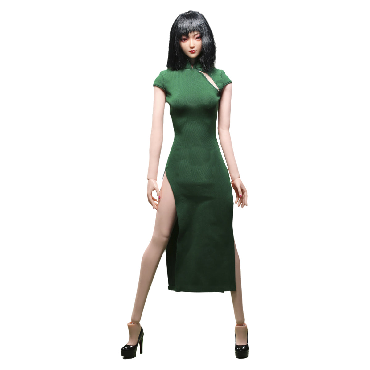 JLAOU DOLL Figure Doll Clothes: Green Cheongsam Dress For Action Figure