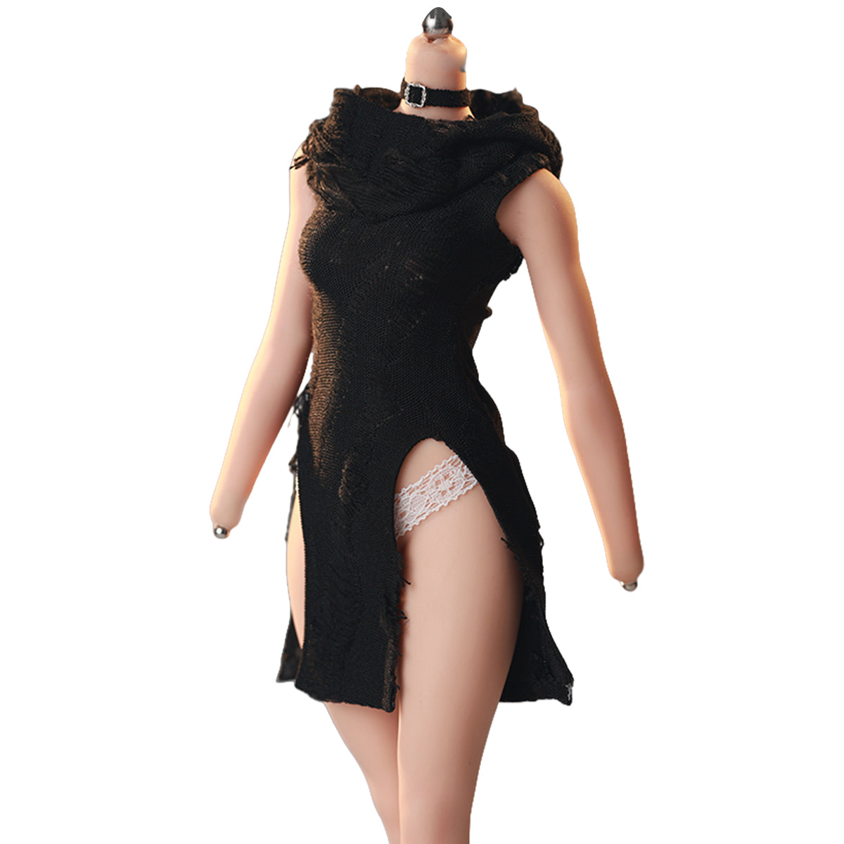 JIAOUDOLL Ruched Post-Apocalyptic Style Long Dress JO25X-04 Doll Clothes Accessory Fit 1/6 Scale 12-inches Figure