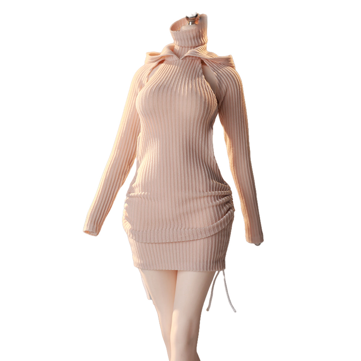 JIAOUDOLL Ruched Post-Apocalyptic Style Long Dress JO25X-05 Doll Clothes Accessory Fit 1/6 Scale 12-inches Figure