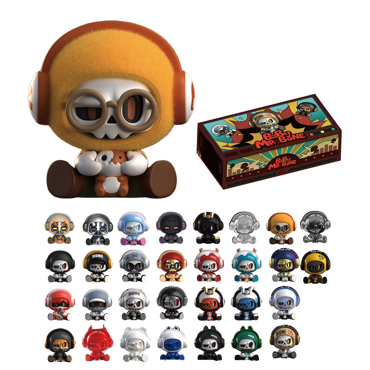 MR.BONE Babybone Cute Grain Sitting Pose Blind Box Figure