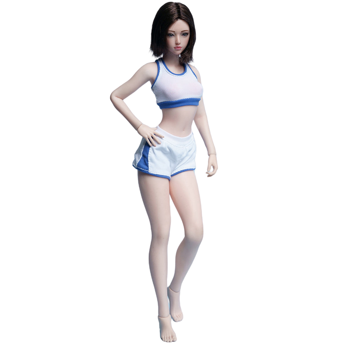 TBLeague Seamless Female Small Bust Anime Type S44 Pale-Skin Detachable Feet with Head Sculpt 1/6 Scale Action Figure Body