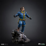 Iron Studios Cyclops 1/10 statue — Rear view of costume and scene base