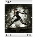 U-P-Finegures LPZZ Arkham Knight Catwoman 1/12 figure — Dynamic whip pose in an industrial scene