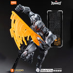 BLOKEES Marvel Rivals Ultron 73841 model kit — Side action pose with an orange energy effect