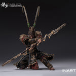 INART MAG G0010 Black Myth Wukong 1/12 figure — Low battle pose holding the staff