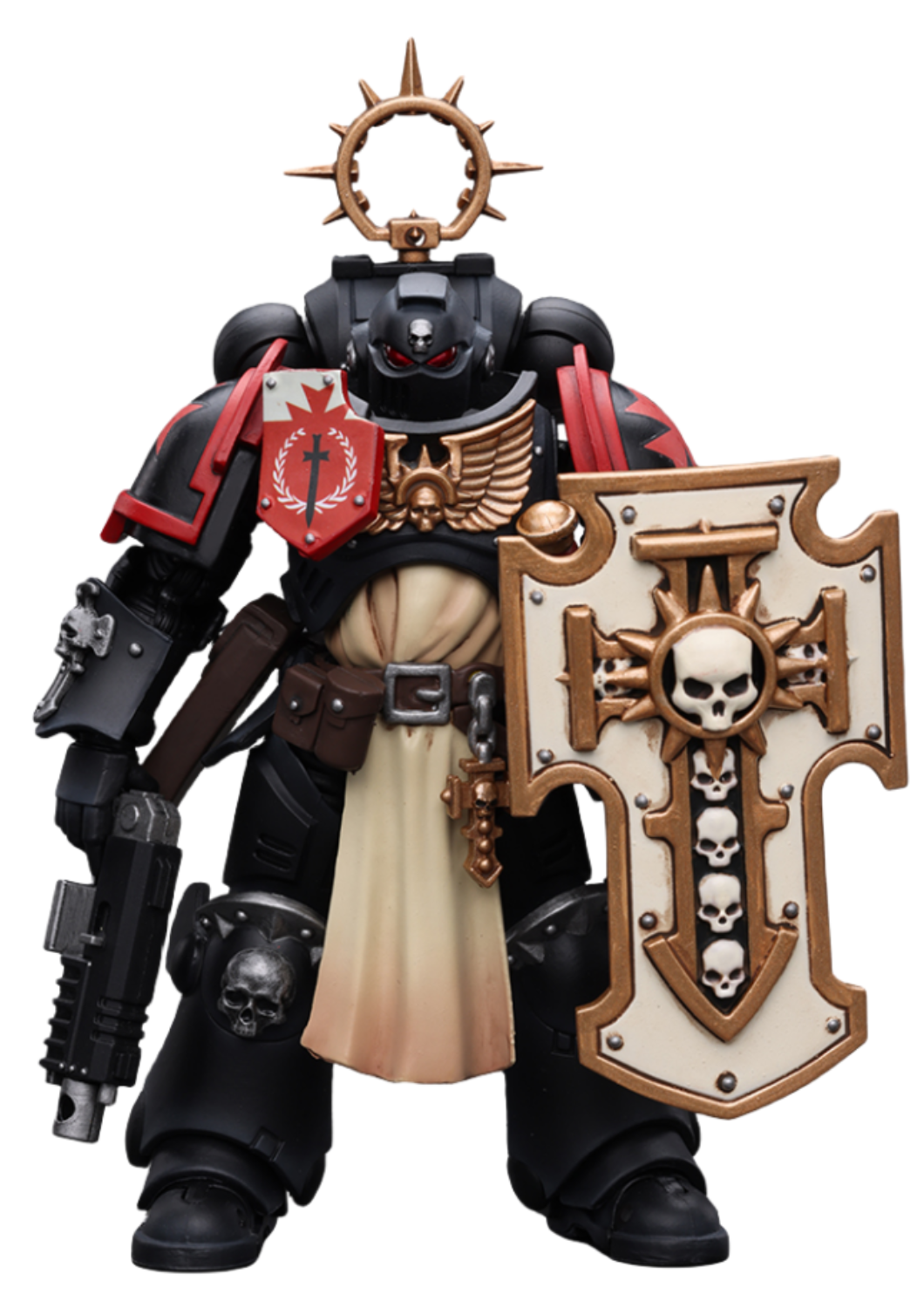 HiPlay JoyToy Warhammer 40K Collectible Figure: Primaris Space Marines Black Templars Bladeguard Veteran 1:18 Scale Action Figures JT2801 (Black Templars JT2801)