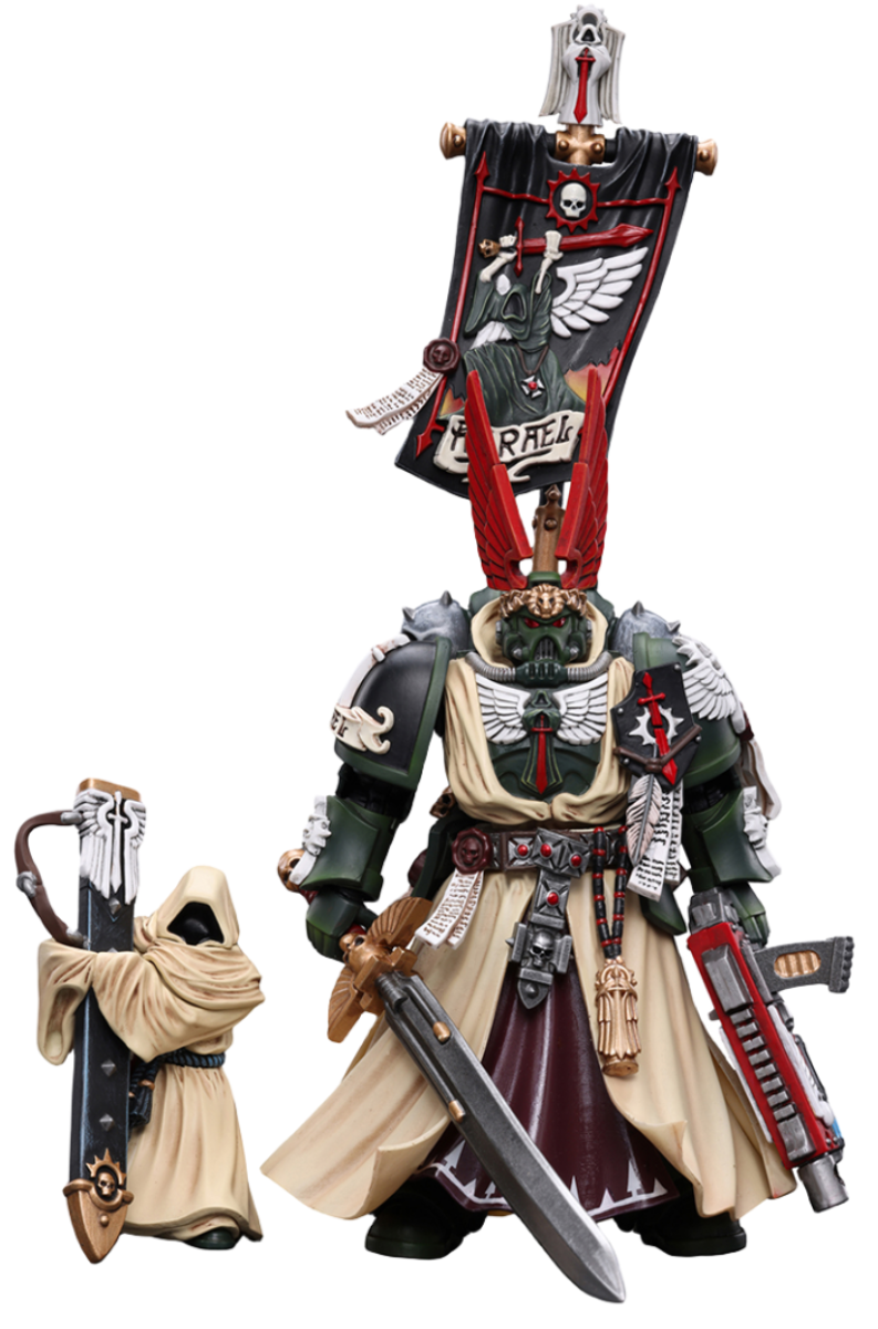 HiPlay JoyToy 40K Collectible Figure: Dark Angels Supreme Grand Master Azrael 1:18 Scale Action Figures JT7899 (Azrael)