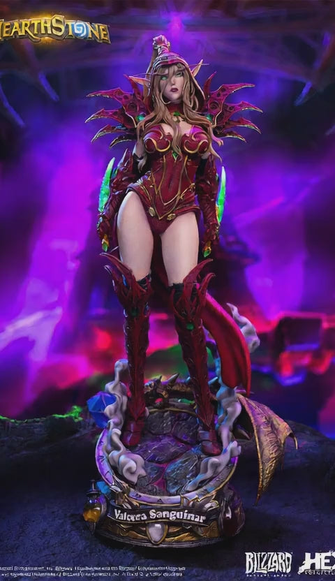 HEX Collectibles Hearthstone Valeera Sanguinar 1/6 Scale Statue HEXHS09 Premium Collectible Figure with LED Eyes and Rogue Magnet